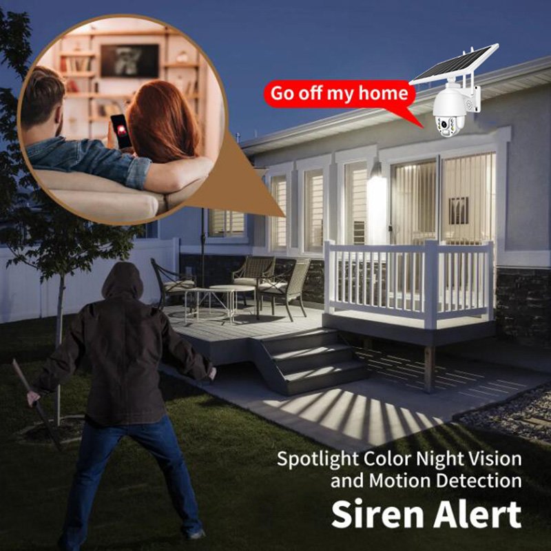 ODM Solar 4G Sim Solar Outdoor WIFI 5MP 2K security Waterproof PTZ Wireless CCTV IP Motion Detection Phone Alarm Camera