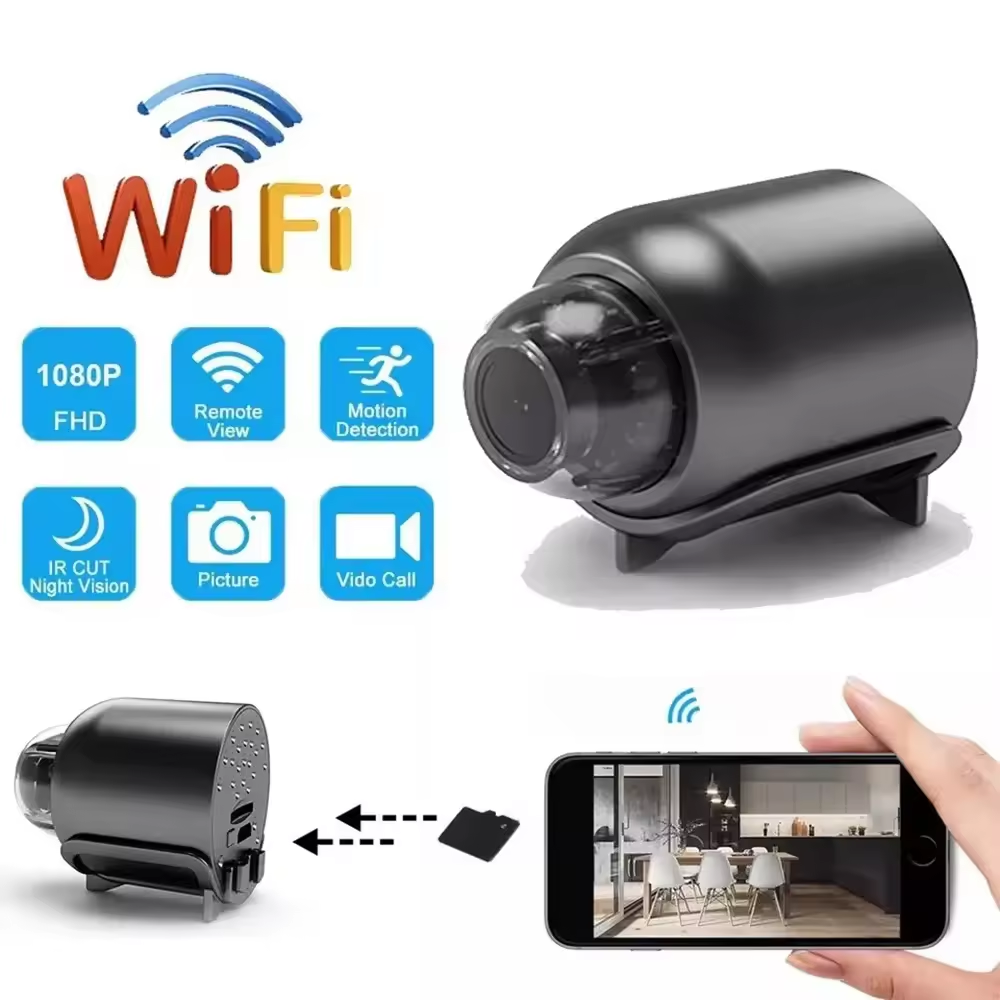 Mini WiFi Surveillance 2.4G WiFi Night Vision Motion Detection Home Safety Monitoring Wide-angle Detection IP Camera