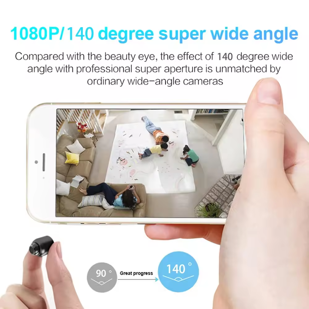 Mini WiFi Surveillance 2.4G WiFi Night Vision Motion Detection Home Safety Monitoring Wide-angle Detection IP Camera