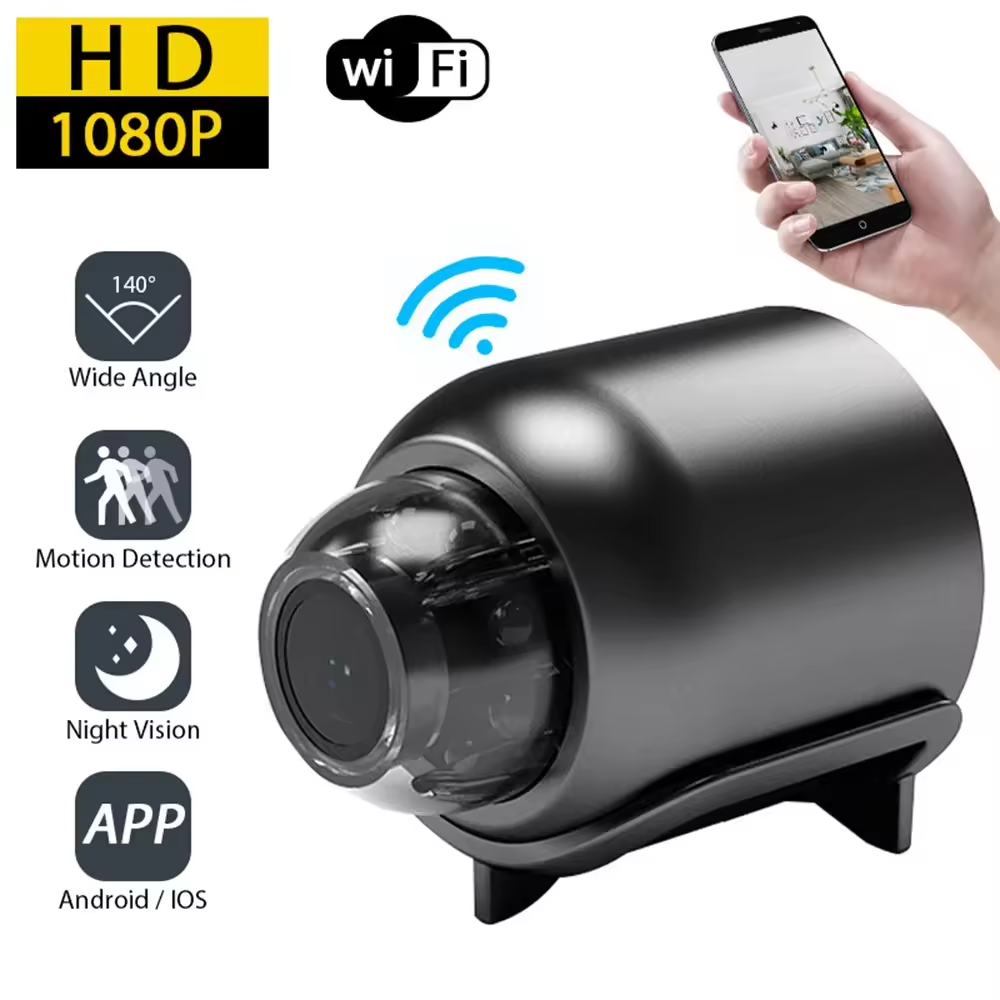 Mini WiFi Surveillance 2.4G WiFi Night Vision Motion Detection Home Safety Monitoring Wide-angle Detection IP Camera