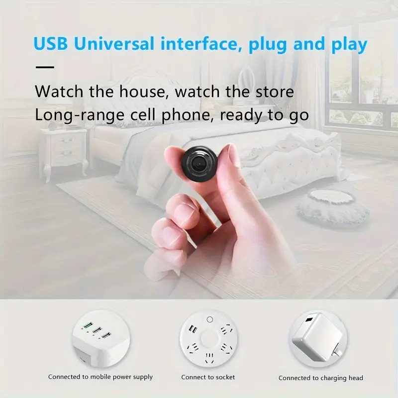 Mini WiFi Surveillance 2.4G WiFi Night Vision Motion Detection Home Safety Monitoring Wide-angle Detection IP Camera