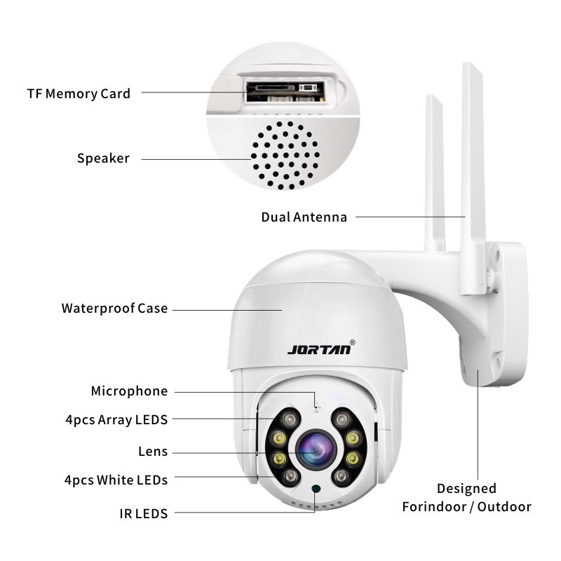 Full HD 1080P PTZ Wifi IP Camera Surveillance Outdoor Colorful Night Wireless Speed Dome Security IP CCTV Camera