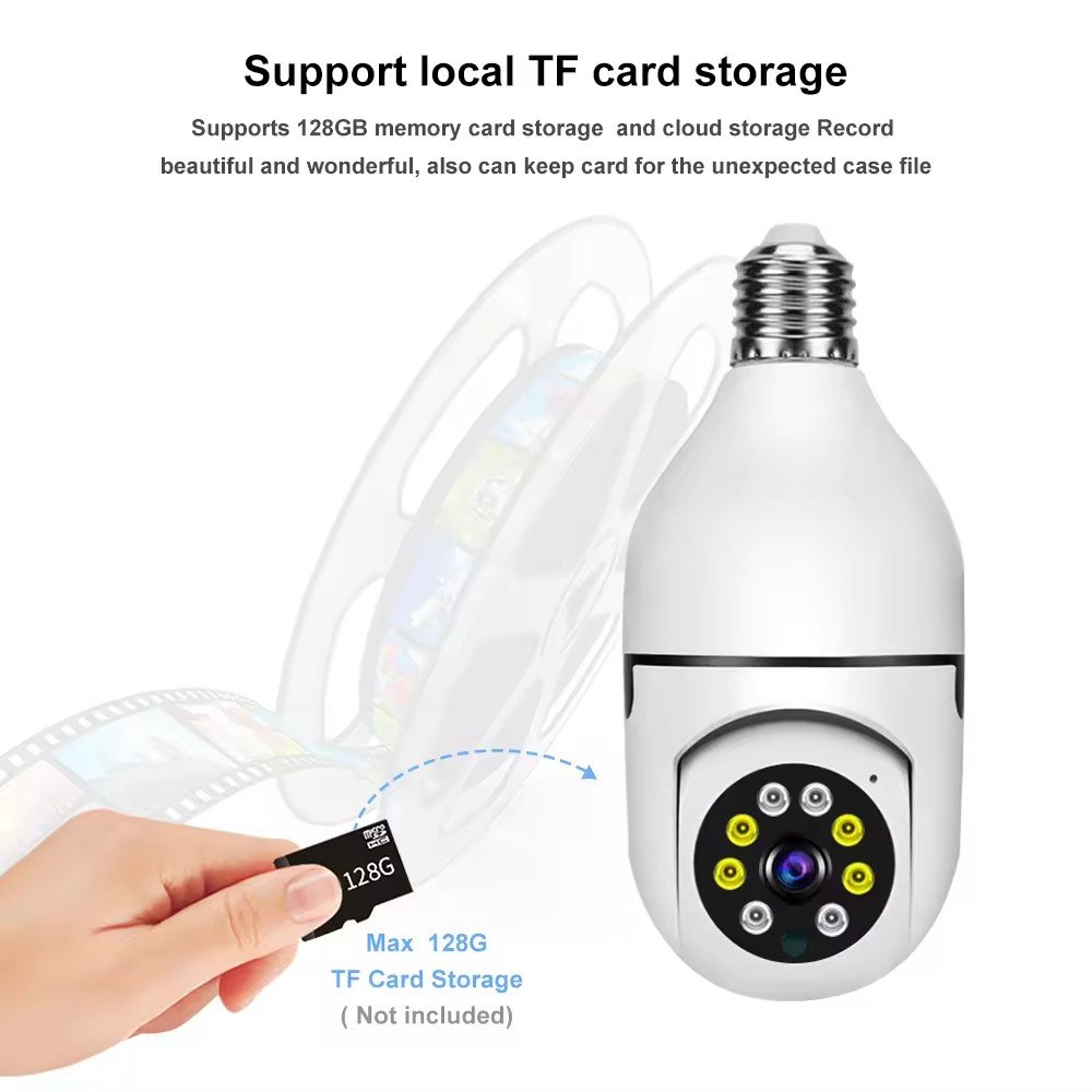 Hot Sale V380 360 Panoramic CCTV 1MP Night Vision IP Camera Indoor E27 Bulb Light Security Network 720P Wifi IP Camera