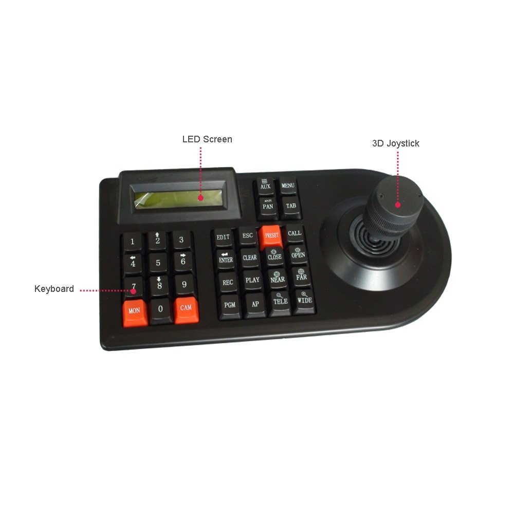 3D 3 Axis PTZ Joystick Controller Keyboard RS485 PELCO-D/P For Analog Security CCTV Speed Dome PTZ Camera