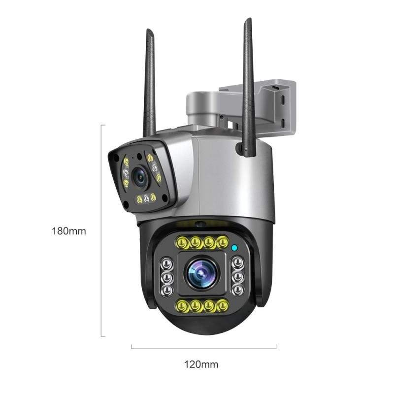 nice price of V380pro 4MP dual lens wifi cctv ip network with two way audio and night vision camera indoor and out door