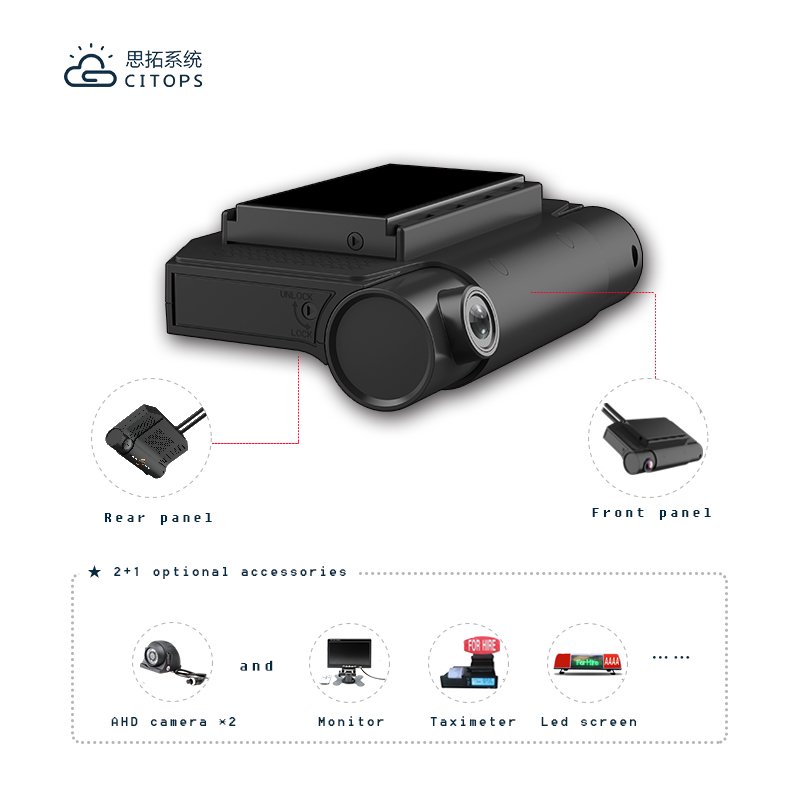 Citops 2 channel mobile dvr 3/4g ite gps 1080p double cameras vehicle dvr 4g car dashcam 4ch wifi taxi mdvr