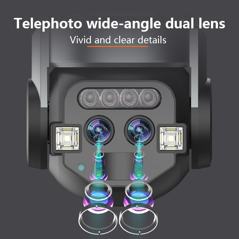 Carecam OEM Humaniod Tracking 6MP 10X Hybrid Zoom Dual 3MP Lens WiFi Outdoor PTZ Camera Wireless WiFi Security Cameras
