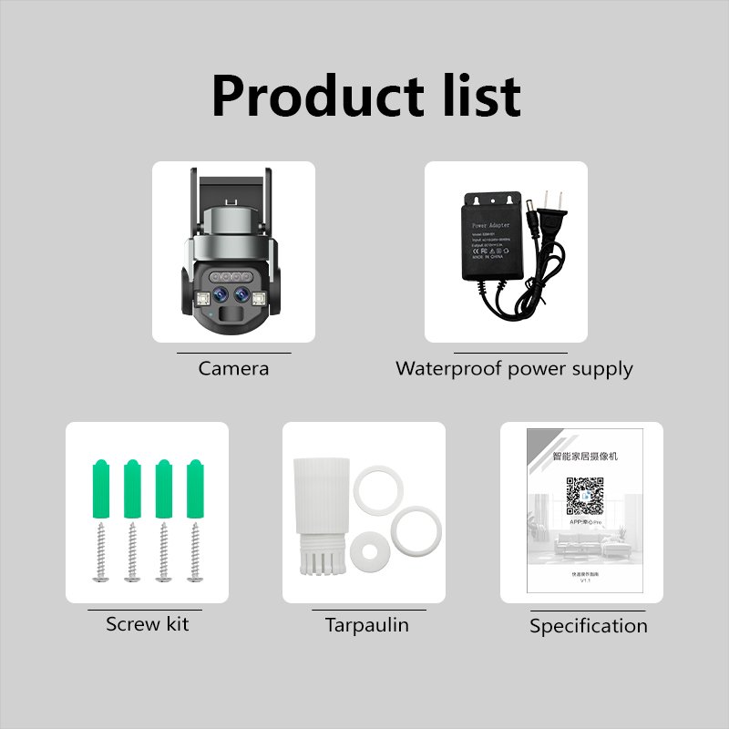 Carecam OEM Humaniod Tracking 6MP 10X Hybrid Zoom Dual 3MP Lens WiFi Outdoor PTZ Camera Wireless WiFi Security Cameras