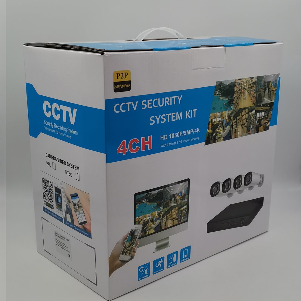 FansuTi Cctv Camera Kit 4ch Full HD Outdoor Waterproof Camera DVR Kit Combo Home Security CCTV System