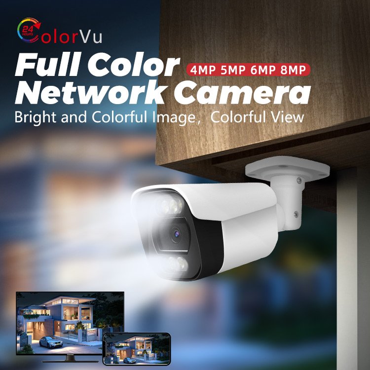 Manufacturer 4k Full Color Audio PoE IP Bullet Camera 2.8mm Fixed Dual Light 8MP Outdoor Waterproof Surveillance Network Camera