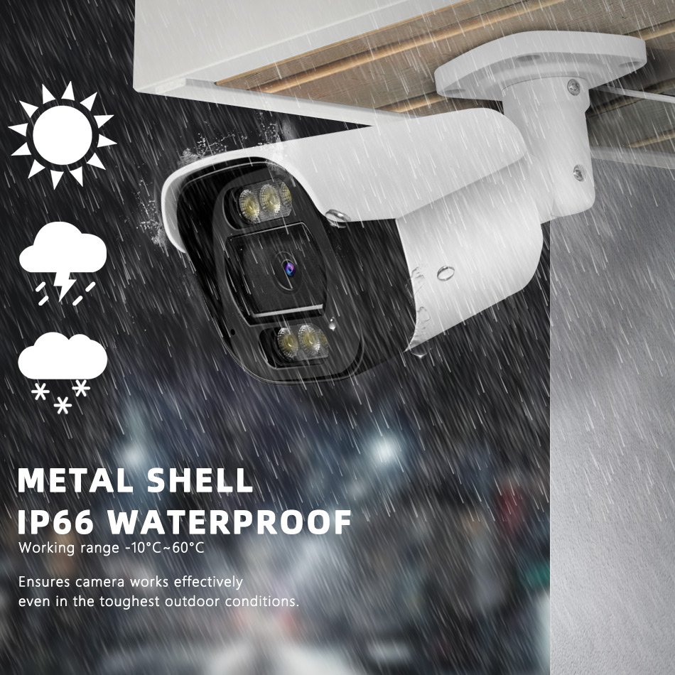 Manufacturer 4k Full Color Audio PoE IP Bullet Camera 2.8mm Fixed Dual Light 8MP Outdoor Waterproof Surveillance Network Camera