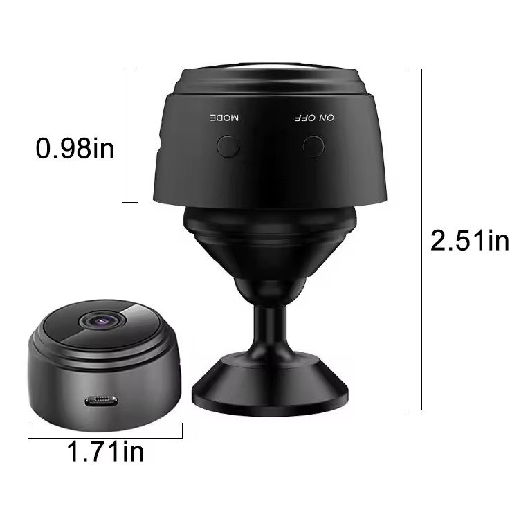 Mini Camera WiFi Camera Cell Phone App Wireless Recording 1080P HD Nanny Camera with Vision