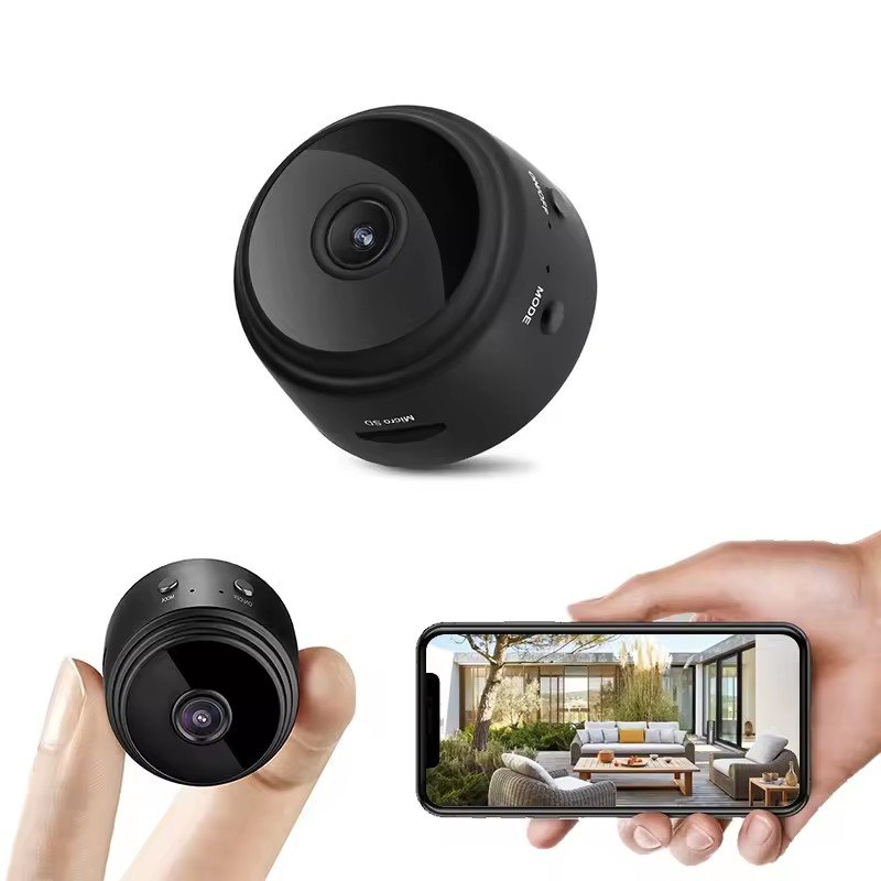 Mini Camera WiFi Camera Cell Phone App Wireless Recording 1080P HD Nanny Camera with Vision