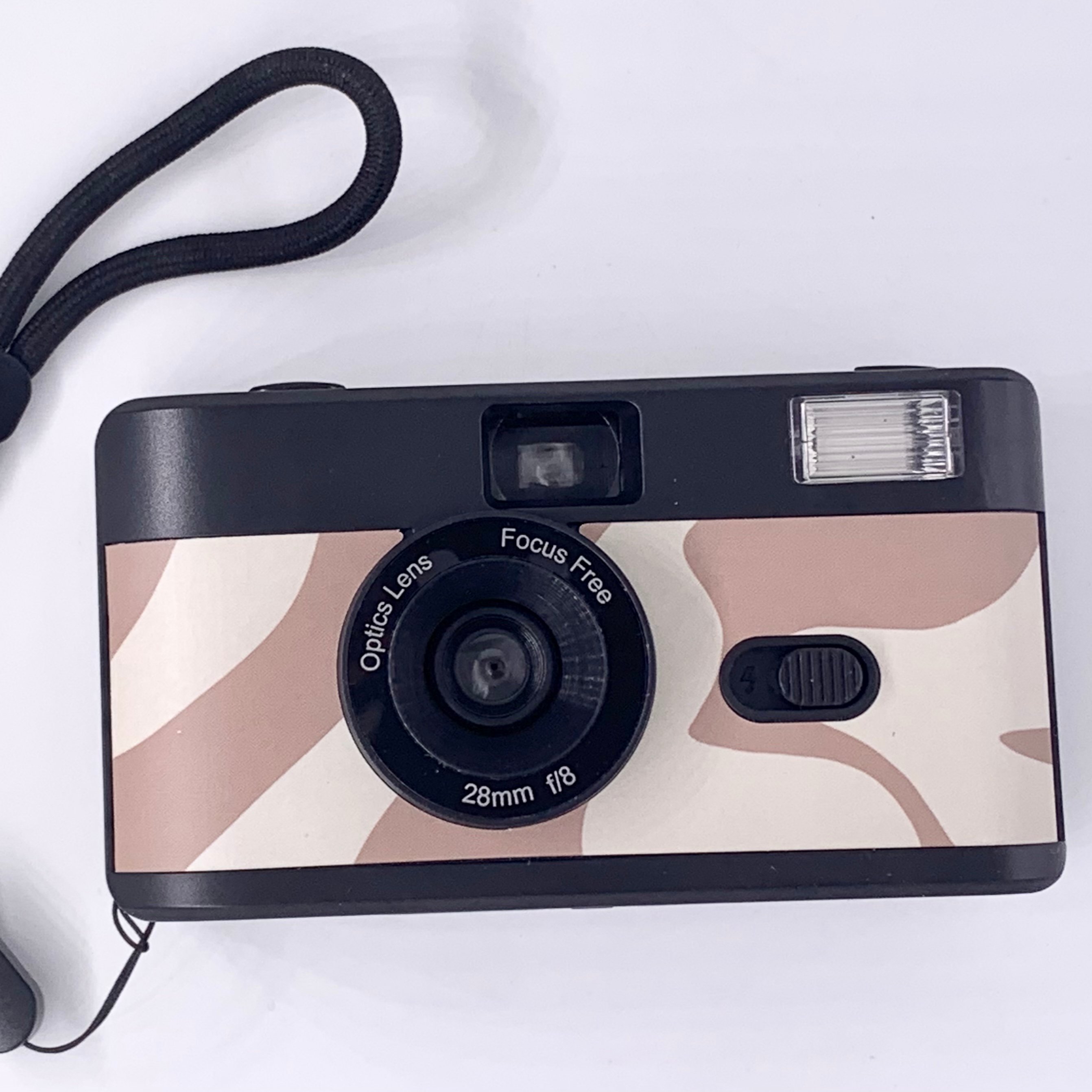Best Plastic Fixed Focus Manual Vintage Color Black Mini 35mm Film Camera Instant Camera With Flash