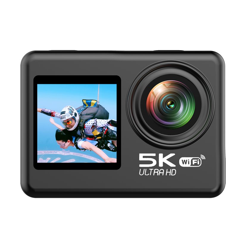 5K Action Camera Ultra Clear WIFI Dual Color Screen 2.0inch 30 FPS Video Selfie EIS Anti-shake IP68 30m Waterproof Sports Camera