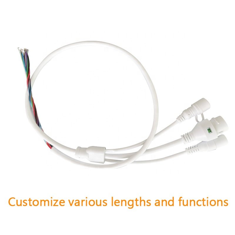 Lan Cables 10Pin RJ45 DC Reset For CCTV Security Camera Cable Accessories IP Network Pigtail Waterproof Connector Cover