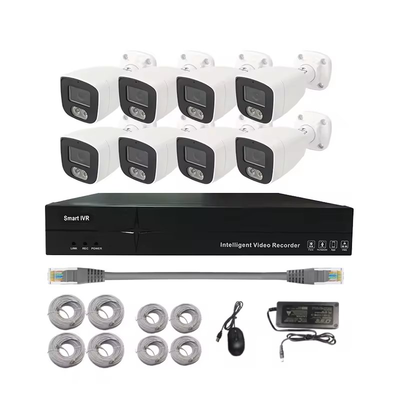 Smart security Outdoor 5mp CCTV Camera Auto Tracking System 8ch Network Camera Kit 8 Channel POE NVR Kit
