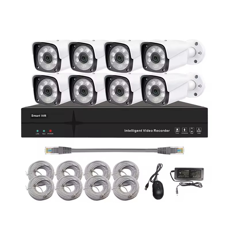 Smart security Outdoor 5mp CCTV Camera Auto Tracking System 8ch Network Camera Kit 8 Channel POE NVR Kit