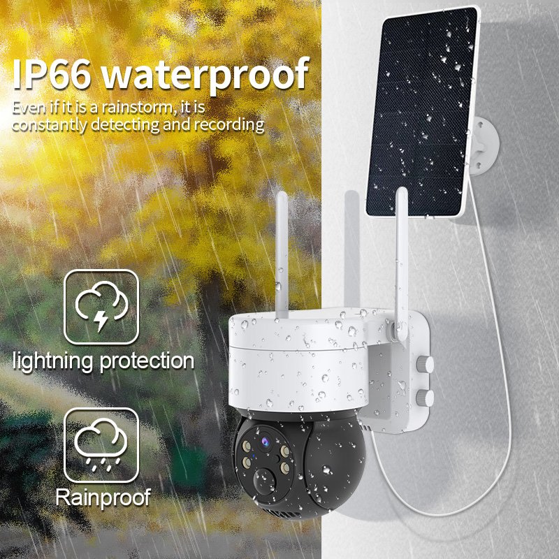 3MP Low Power PIR Wireless 360 Web PTZ Outdoor Solar Ip Wifi Security Camera System Full Color Night CCTV Network Camera