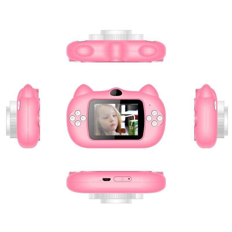 Best Gift Children Mini Camera 2.2 inch IPS Display 600mah selfie Kids Digital Video Cat Camera Toy For 3-10 years old Kids
