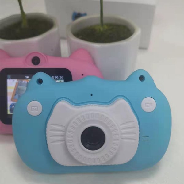 Best Gift Children Mini Camera 2.2 inch IPS Display 600mah selfie Kids Digital Video Cat Camera Toy For 3-10 years old Kids