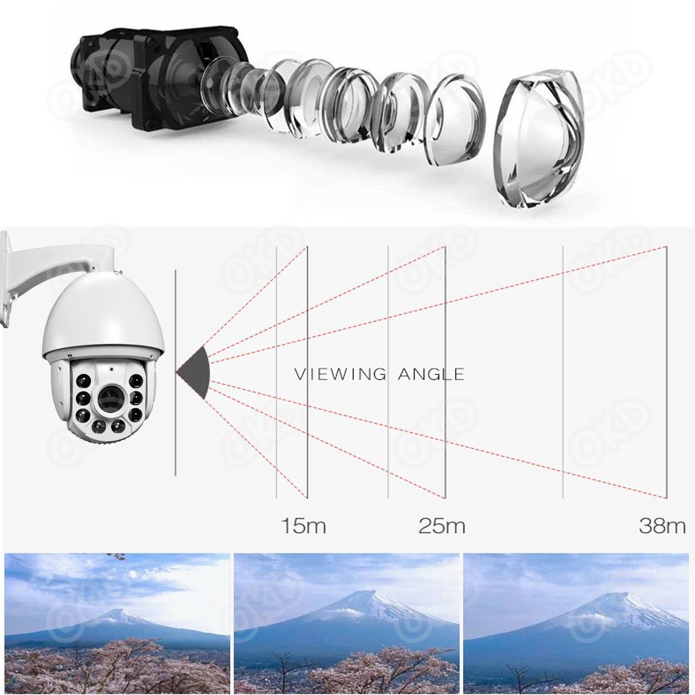 Icsee 36X Digital Zoom High Speed Camera Alarm Outdoor Human Detect Security Outdoor 5Mp Speed Dome Night Vision Ptz Camera Cctv