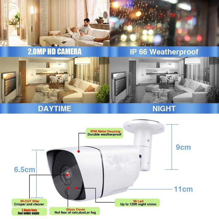 Good Selling Outdoor AHD Camera IR 1080P 2MP Micro AHD Full Color Analog Security CCTV Underwater Bullet Camera
