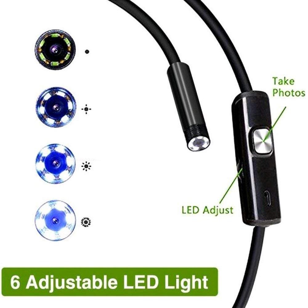 3in1 5.5mm 6 Led Type C Waterproof Endoscope 640*480 Camera For Inspection Hard Wire 1m 2m 5m 10m USB Cable Android Endoscope