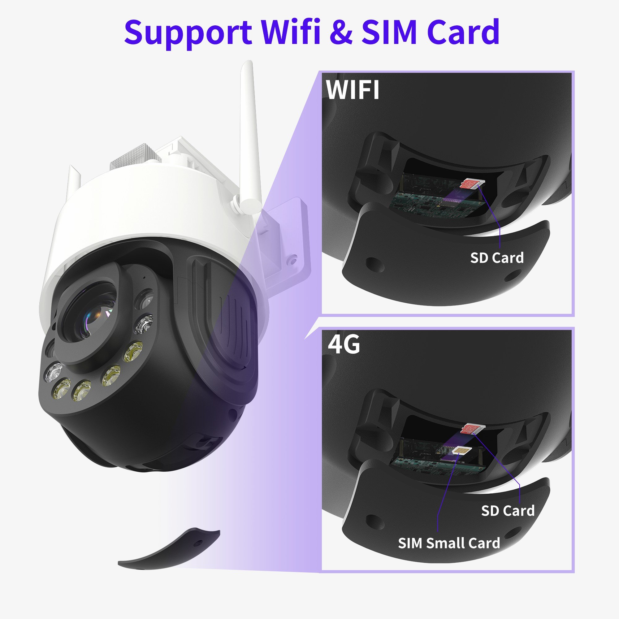 5mp outdoor 36x zoom Auto tracking ICSee home Security Network CCTV wireless WIFI /4G sim card lte nvr support network Camera
