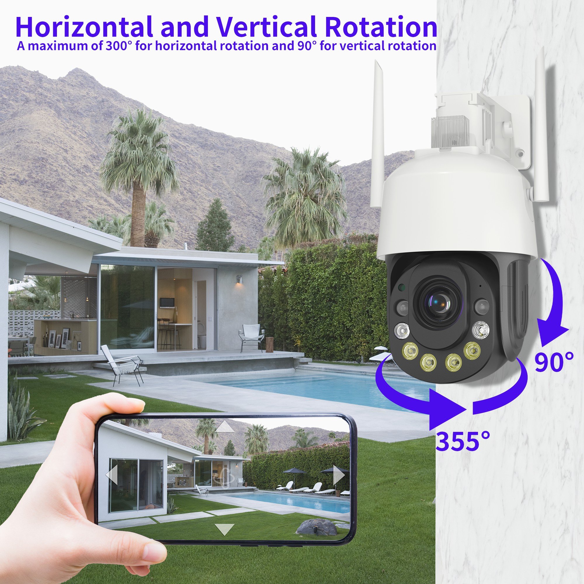 5mp outdoor 36x zoom Auto tracking ICSee home Security Network CCTV wireless WIFI /4G sim card lte nvr support network Camera