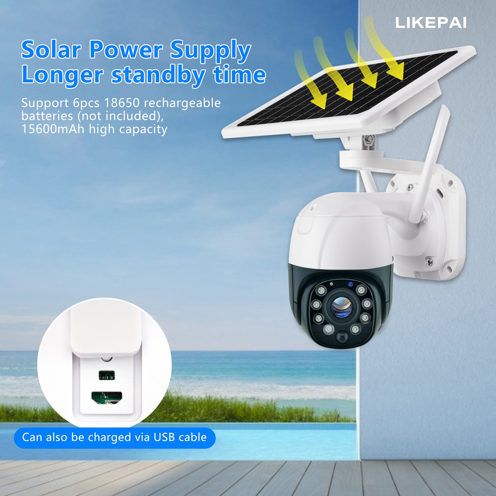 Popular Design Analog Rtsp Room Bullet IpProfessional Ampoule Tuya Solar Camera