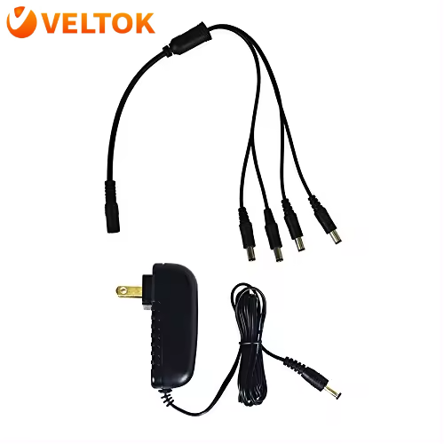 12v 2a 100v-240v Security Camera Power Supply With 4-way Power Splitter Cable Cctv Power Adapter For Analog/ahd Dvr/camera