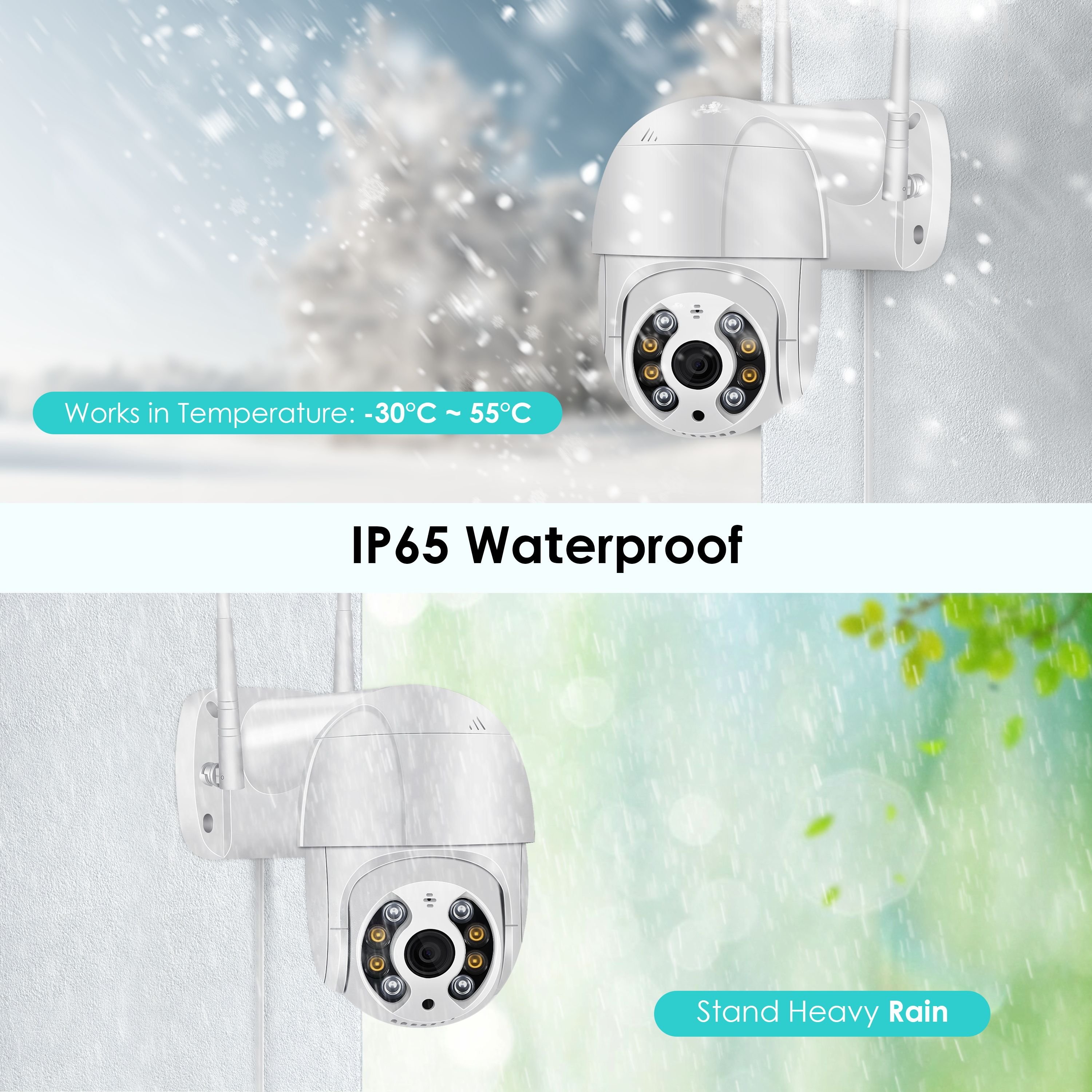 ICsee 1080P IP66 Outdoor 2MP Wireless IP Camera Wifi Speed Dome PTZ Two Way Audio IR Night Vision CCTV Security Camera
