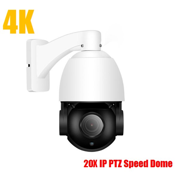 Hik NVR compatible 5MP 8mp 4k POE PTZ Dome Camera 20X Optical Zoom IP66 Outdoor Network Camera with built in audio