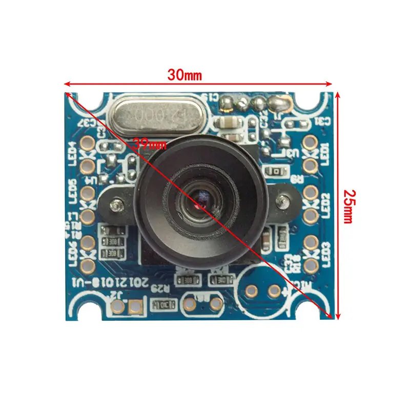 Factory Direct Sale Night Vision Fixed Focus Wide Angle 30fps Usb 720p Free Driver Usb Mini Iris Camera Module With Microphone