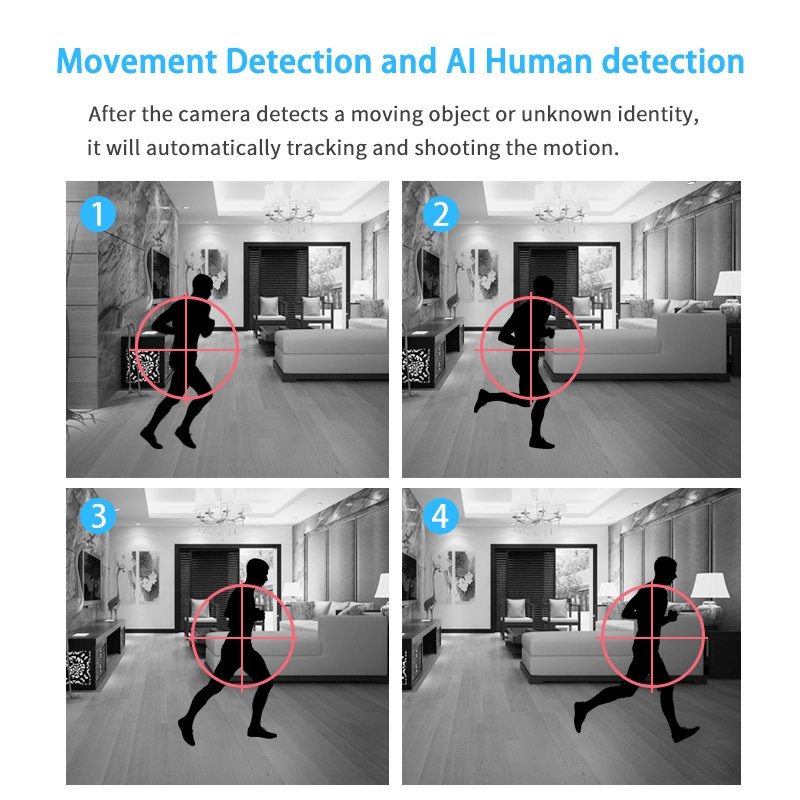 V380Pro 3MP Wireless PTZ Camera Indoor Home WiFi Security Network Video Baby Monitor Night Vision CMOS motion Detection