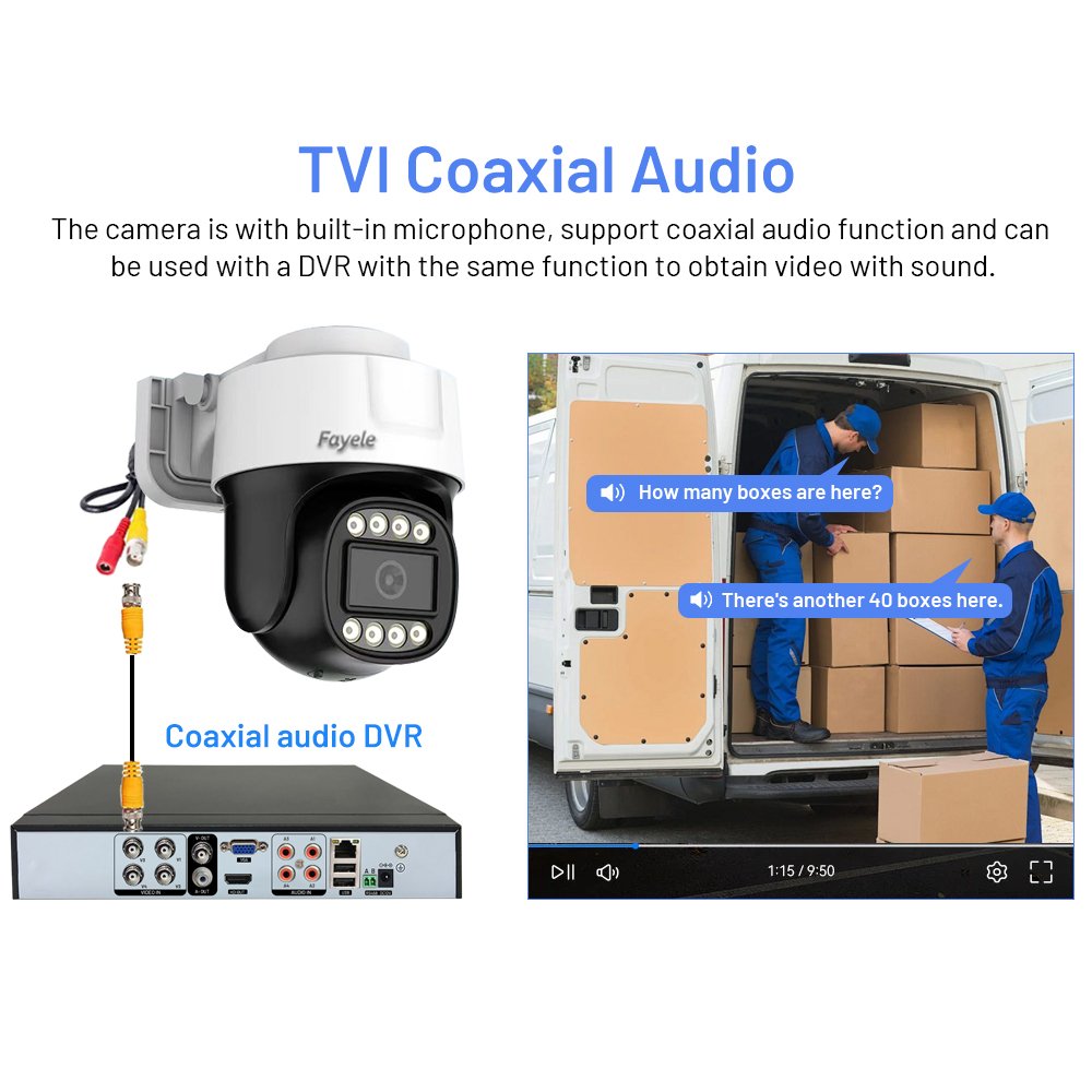 Mini AHD 5MP PTZ Camera Color Night Vision IR UTC TVI Coaxial Audio BNC Coax PTZ Control CVBS 4in1 Analog Security Camera 2MP