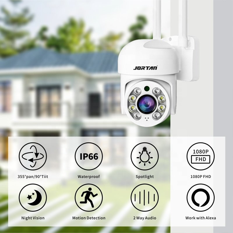 Jortan 2023 hot sell 2MP/8MP camera security yoosee wifi camera 1x zoom outdoor cameras icsee app HD security