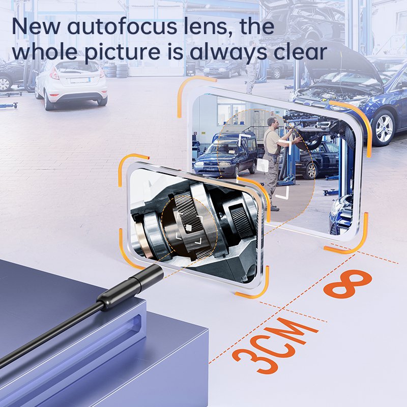 C30-A 1080P Auto-focus Inspection Camera IP67 8.5mm 5M Portable Endoscope Camera With Short Module