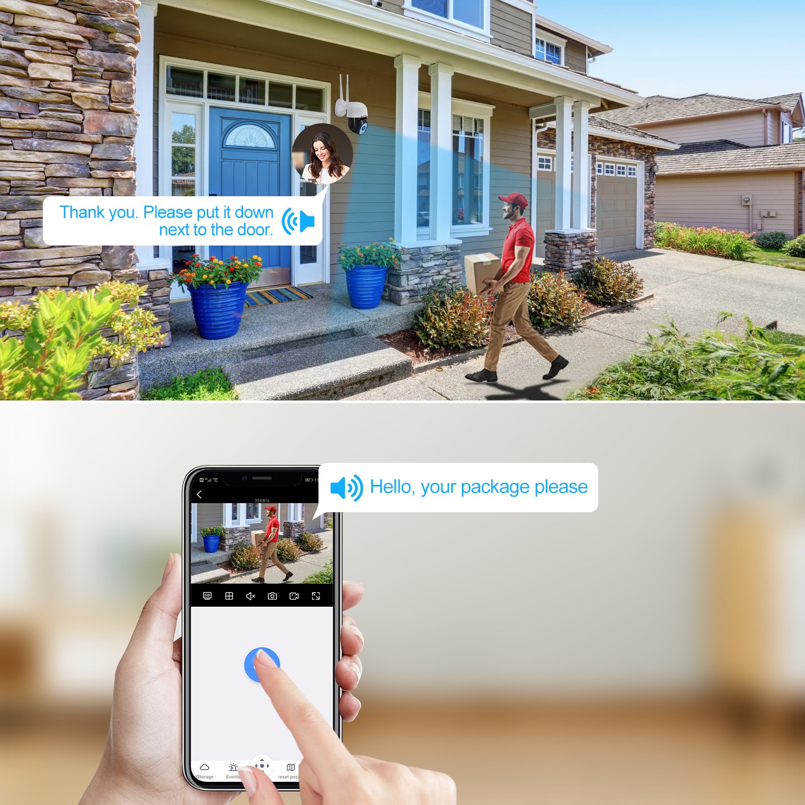 JideTech 5Mp Ip IP Camera With Human Motion Tracking Mini Camera Cctv Security Network Camera Mini Wifi Outdoor Security