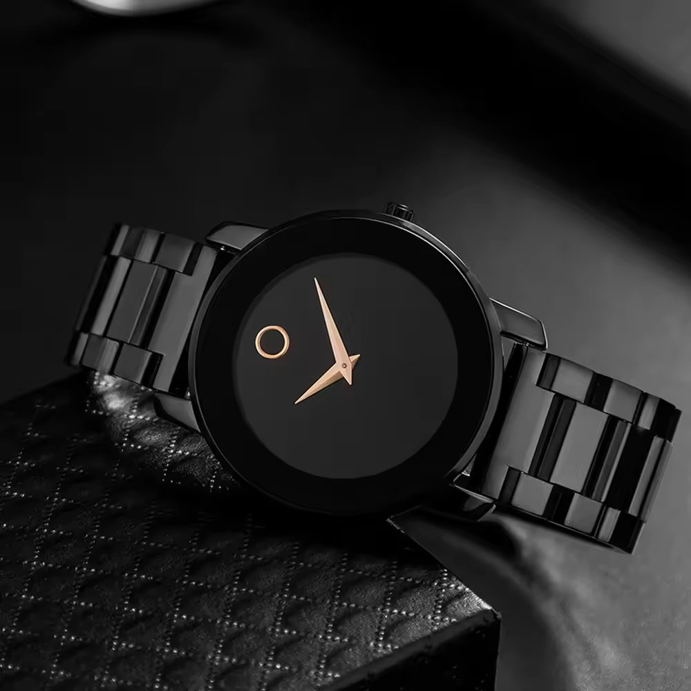 Hot Factory Price Luxury Gold Quartz Watch for Men Stainless Steel Automatic Wristwatch Round Dial Analog Waterproof Chronograph