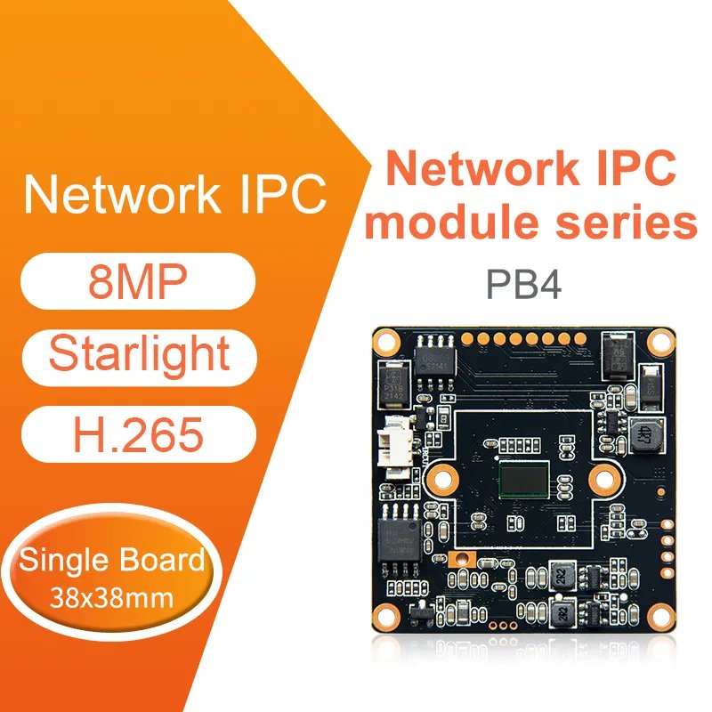 HS 8M IP Camera 4k Module Full Color Camera PCB Board Night Vision Built-in Mic Factory Direct IP Network Camera Module