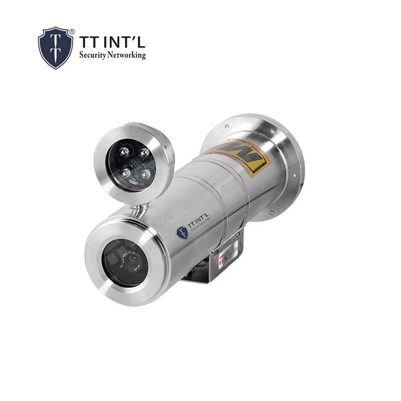 High Temperature Stainless Steel Air-Cooled Explosion-Proof IK10 PoE Network Camera Explosion Proof IP69 CCTV Camera