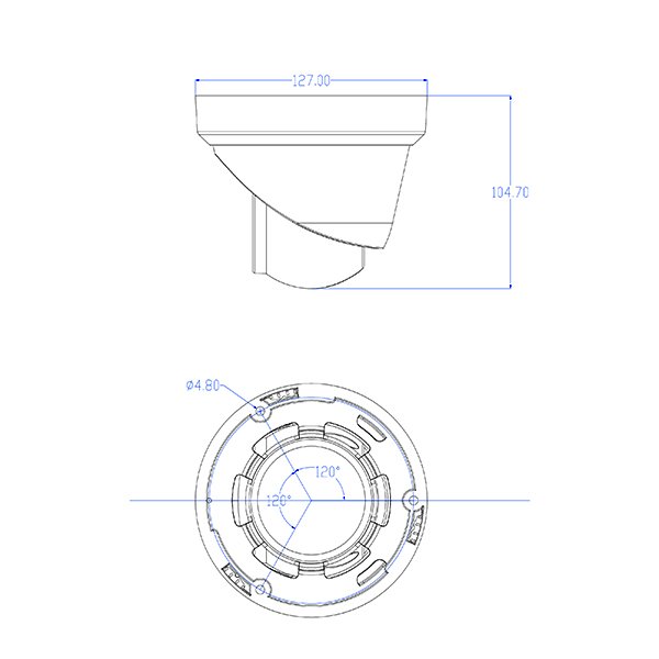 NDAA Compliant Competitive OEM Full color 6MP Waterproof IP66 CCTV security H.265 2.8mm Fixed lens Turret POE IP network camera