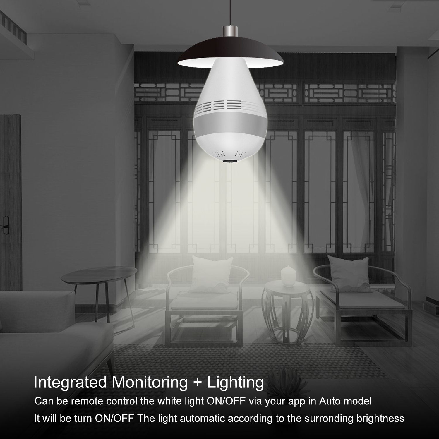 2022 hot sale bulb v380 camera with wireless wifi 360 degree rotation