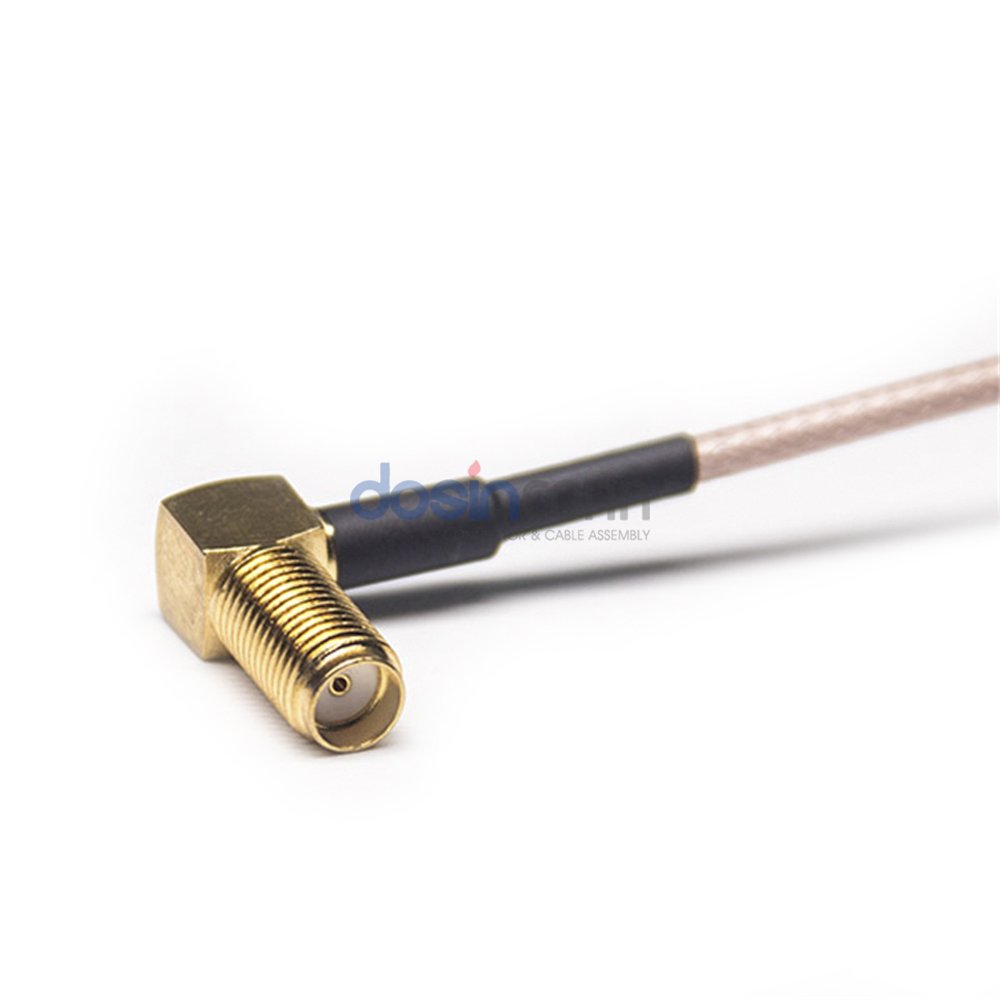 BNC Female to SMA Female Right Angle Adapter 50 ohm RG316 Coaxial Cable Assembly