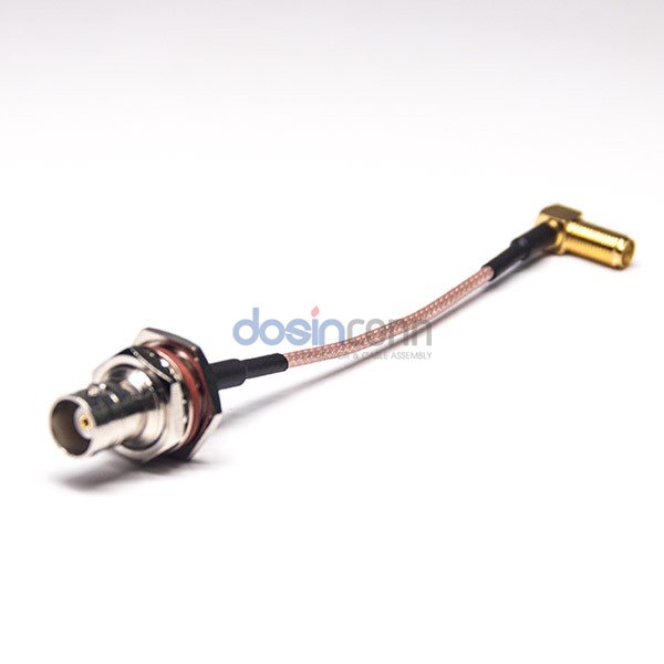 BNC Female to SMA Female Right Angle Adapter 50 ohm RG316 Coaxial Cable Assembly