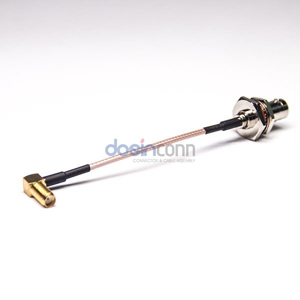 BNC Female to SMA Female Right Angle Adapter 50 ohm RG316 Coaxial Cable Assembly