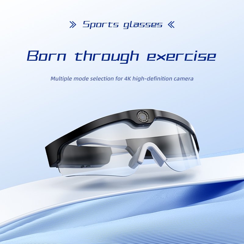 Cool new sports anti-blue Ray wireless DV sports listening to music Recording life riding camera shooting Bt audio smart glasses