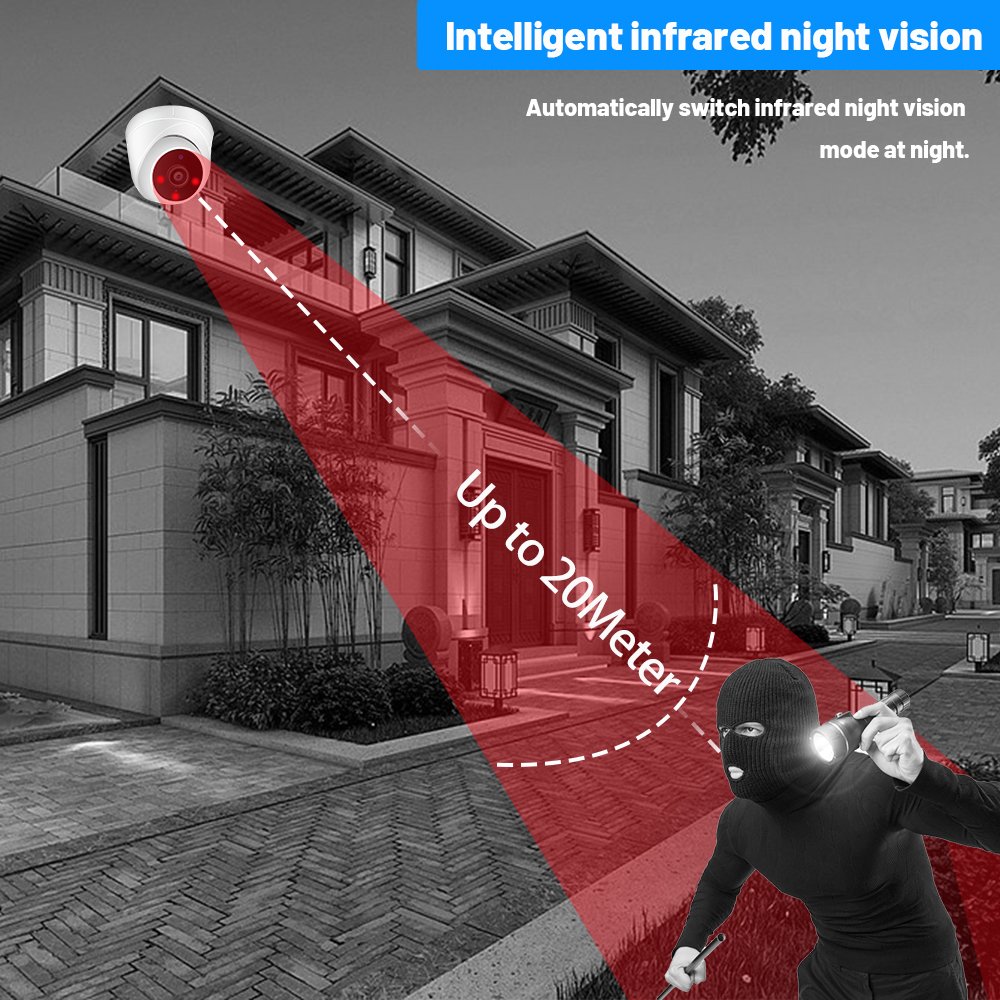 WESECUU 2MP 5MP 8MP Camera night vision AHD/TVI/CVI Dome Camera with Audio optional